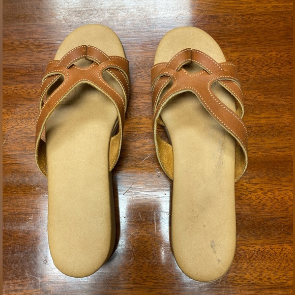 Super rare, vintage Fanfare YoYo’s brown leather thong sandal from the 70’s - Picture 3 of 16